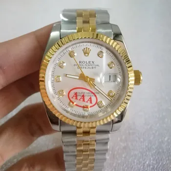 

Hot luxury watch men AAA 36mm automatic mechanical No battery sweeping Date JUST stainless steel watches 2813 136