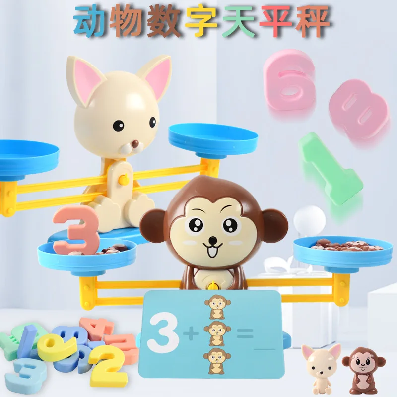 

Children Early Childhood Educational ENLIGHTEN Monkey Balance Science with Numbers Addition And Subtraction Balance Tabletop Gam