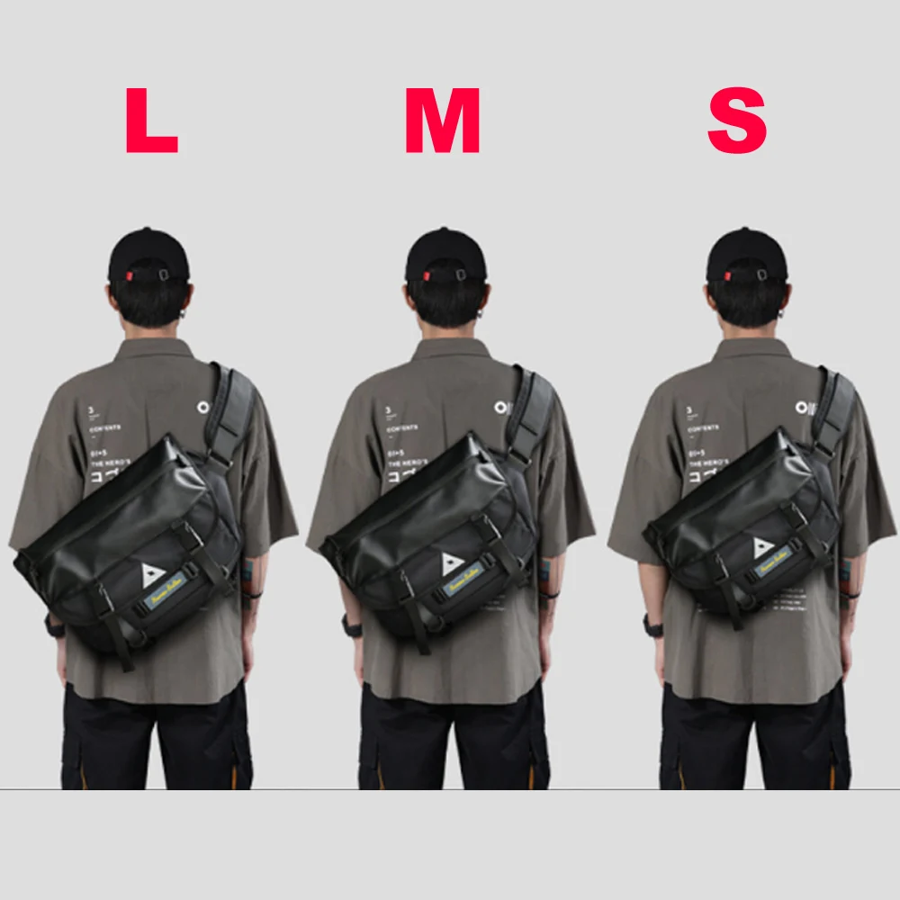 2021 New Casual Fashion Crossbody Bags Men High Quality Leather Nylon Messenger Bags Black Laptop Bag Travel Bag XA697ZC