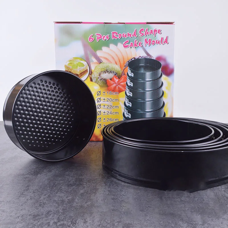Round Cake Pan Removable Bottom Cake Mold DIY Baking Non Stick 18/22cm