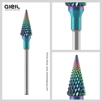 

Rainbow Coating Tungsten Carbide Burrs Cutter for Manicure Machine Nail Drill Bit For Remove Acrylics Gels