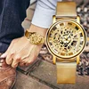 Mens Fashion Hollow Watches Men Business Watch Male Stainless Steel Mesh Belt Skeleton Quartz Wrist Watch relogio masculino 2