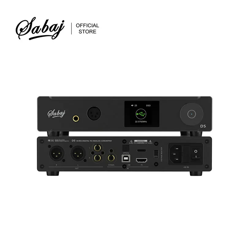 Аудио ЦАП Sabaj D5 ESS9038PRO усилитель Heaphone с поддержкой DSD512 USB I2S оптический