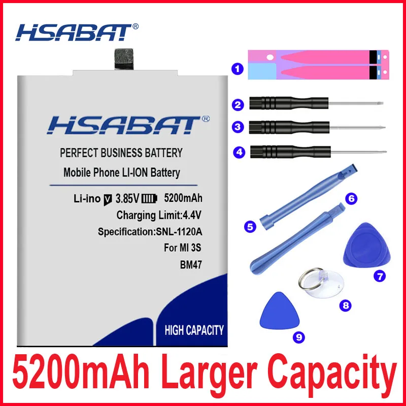 HSABAT BM47 5200 мАч аккумулятор для Xiao mi Red mi 3 3S 3X Xiao mi Hong mi Red mi 4x+ Бесплатные инструменты