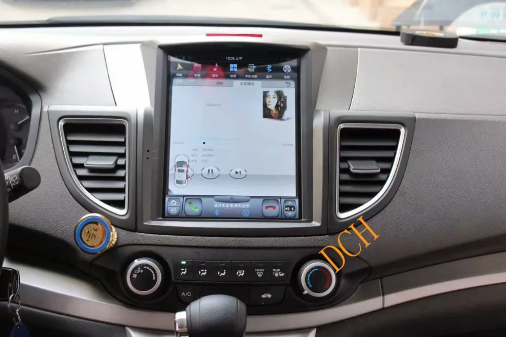 Автомобильный DVD плеер Tesla Style 10 4 дюйма Android 9 0 GPS навигация для honda CRV C R V 2012 2016 px6 carplay