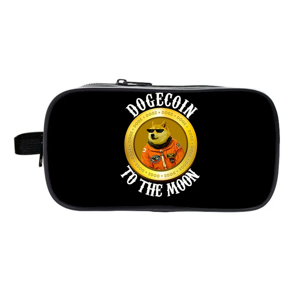 Dogecoin wallet High Quality Pencil Case Cartoon Pen Bag Students Stationery Bag Boys Girls Teens Anime Pencil Box New