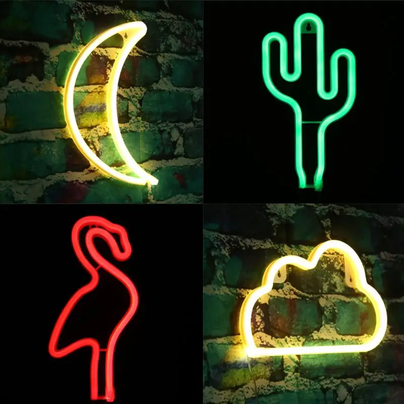

Neon Night Light Christmas Party Lights LED Neon Sign Pink Heart Indoor Decor Table Lamps Fixtures Power Home Bedroom Decor