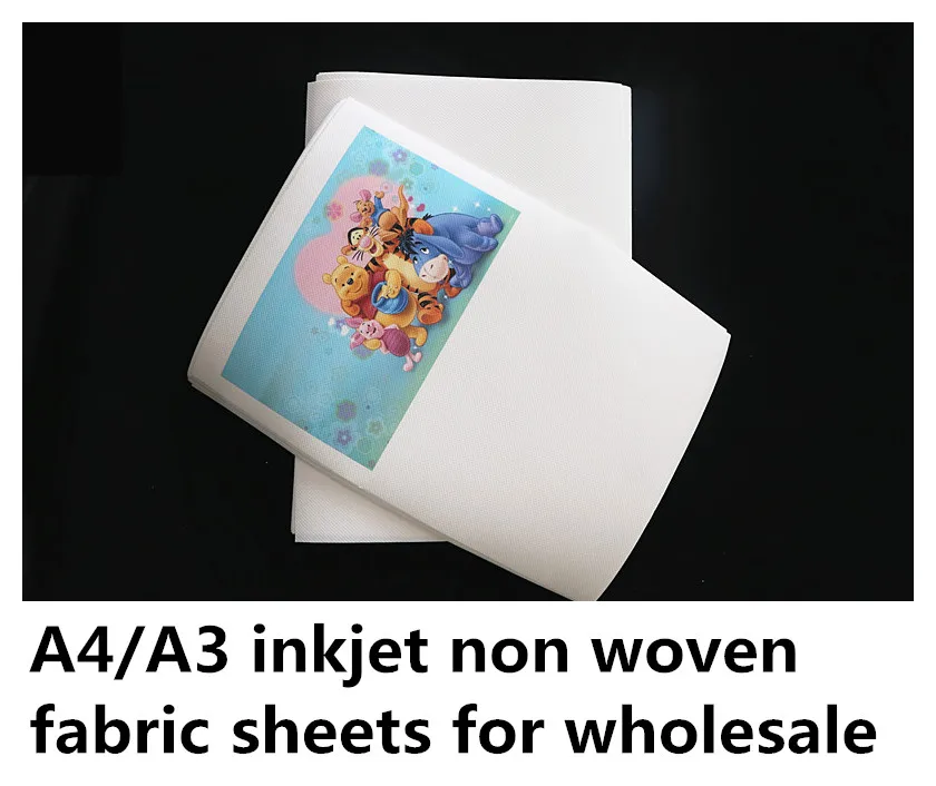 

A4 size inkjet non woven fabric sheets for inkjet printer with matte surface