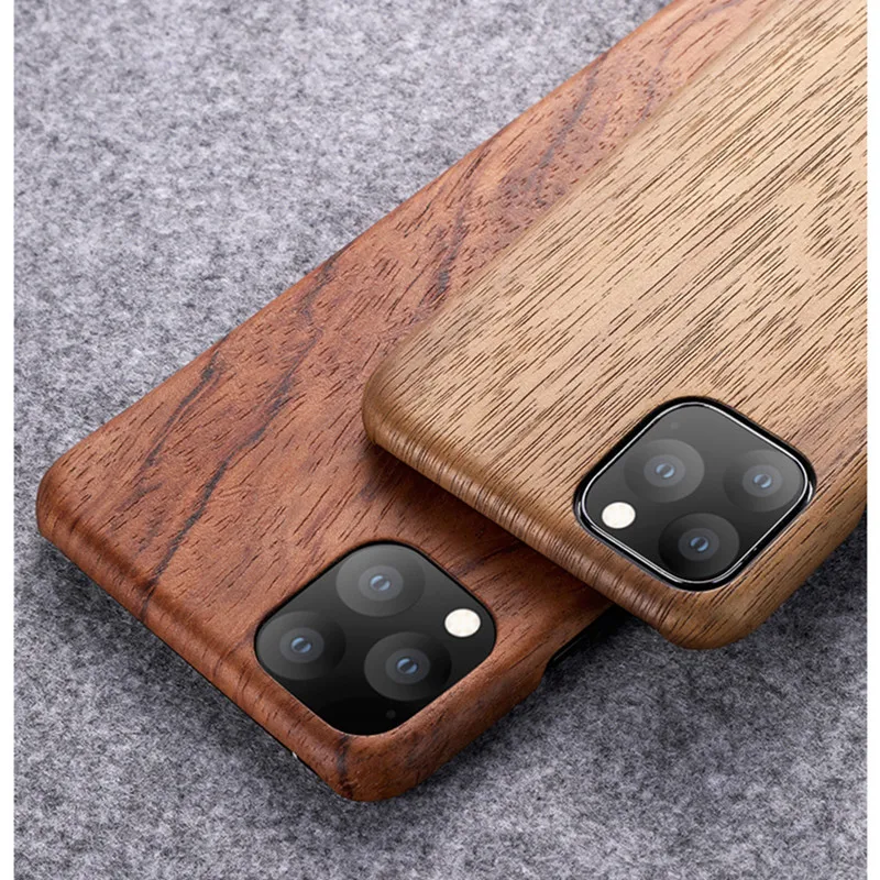 

For iPhone 11 /11 Pro/11 Pro Max walnut Enony Rosewood MAHOGANY Real Wooden Vintage Back Hard Slim Case Cover