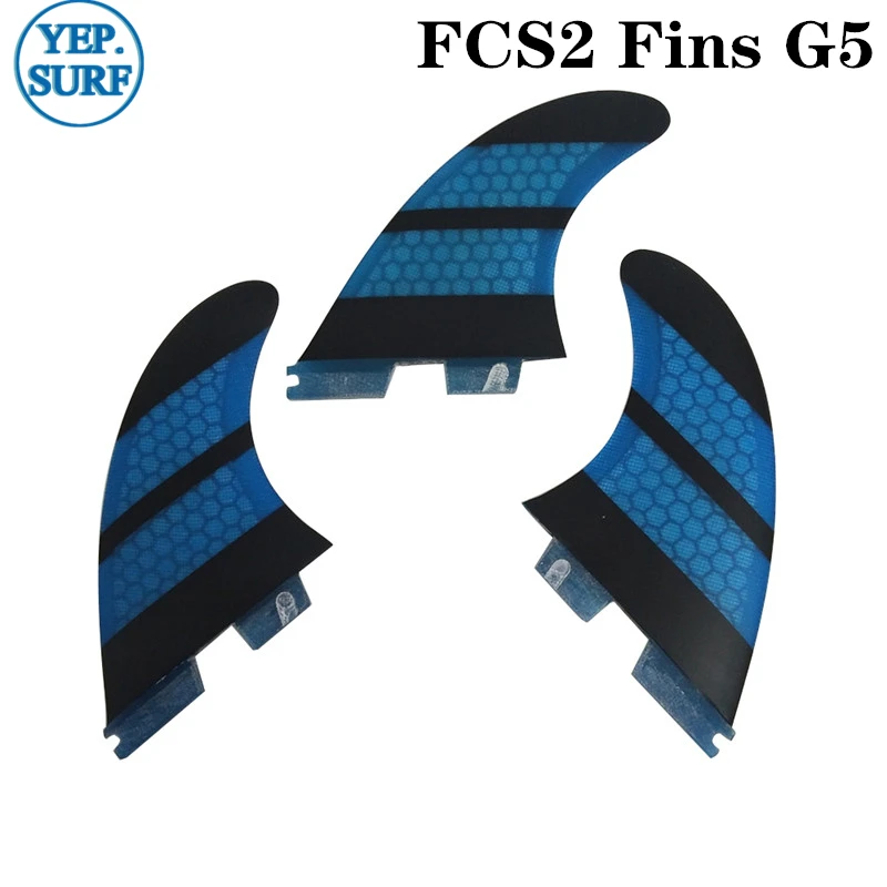 Серфинг Плавники FCS2 G3/G5/K2.1 плавники три плавника/трехярусные набор голубых