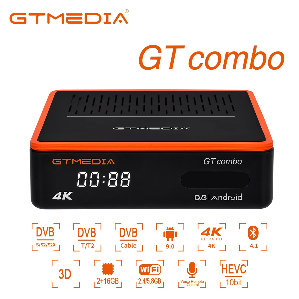 ТВ-приемник GTMEDIA GT Combo с клавиатурой I8 Φ/T2/C Android 9 0 TV BOX Amlogic S905X3 4K 8 K спутниковый