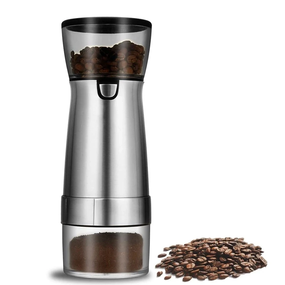 USB Rechargeable Coffee Grinder Electric Stainless Steel Adjustable Hand Grinder Coffee Machine