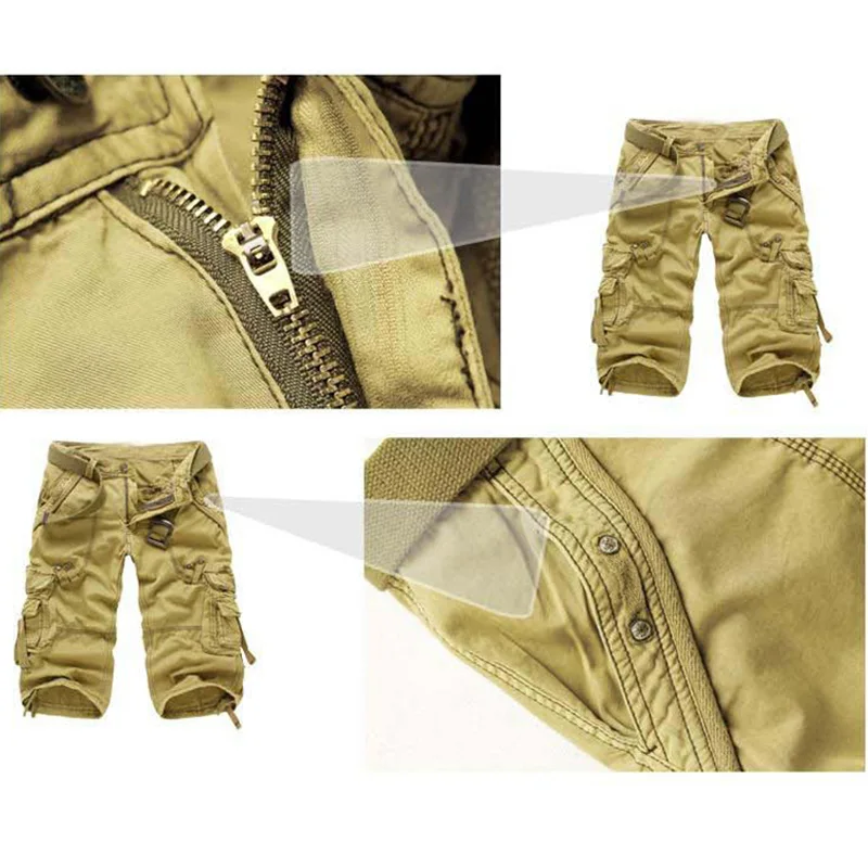 Мужские шорты летние армейские военные повседневные рабочие брюки карго с несколькими карманами SER88