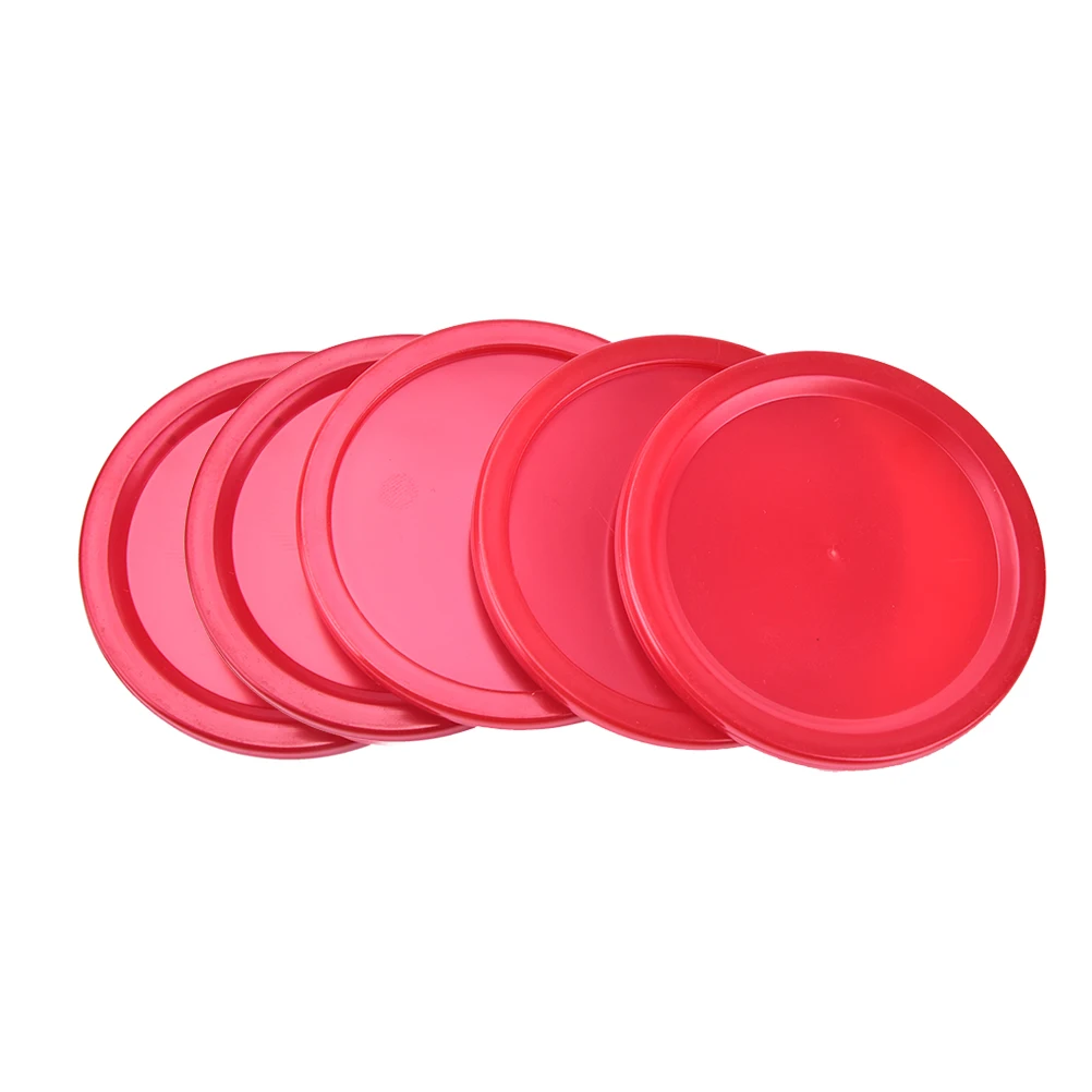 5 шт. горячие новые высококачественные детские домашние настольные игры игрушки красный пластик Мини Воздушный хоккейный стол шайба прочный практичный