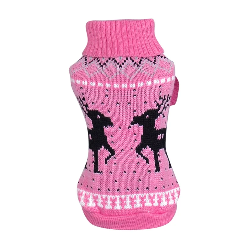 Одежда для собак для маленьких собак Зимний теплый Рождественский свитер для домашних животных курта для собак чихуахуа Вязание Elks футболка кошка жилет костюм - Цвет: P