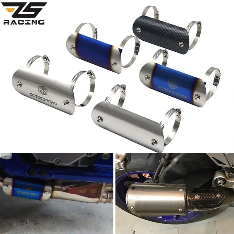 Zs Racing Motorcycle Exhaust Copy Carbon Protector Heat Hot Shield