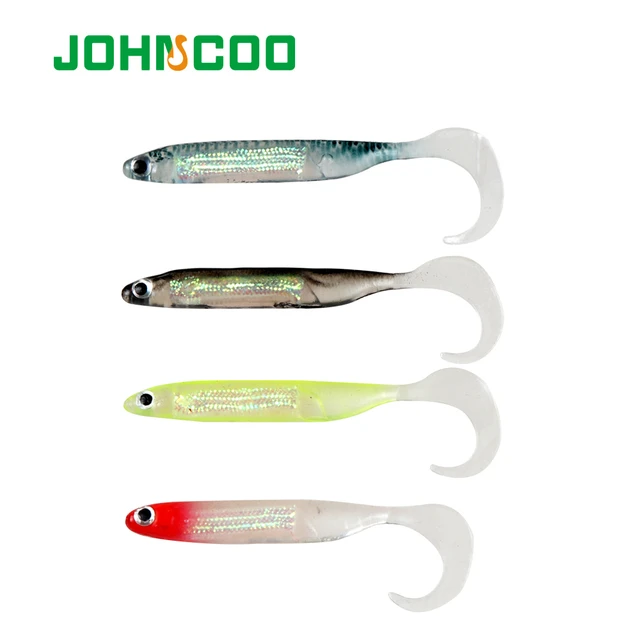 6pcs 7cm 2.6g Wobbler Soft Fishing Lure Rainbow Shiner Bait Trout Lure Grub  Tail Soft Silicon Artificial fishing bait - AliExpress