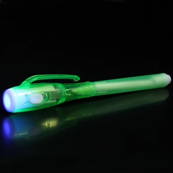 

Invisible Ink Pen Built in UV Light Secret Message Tool Set New