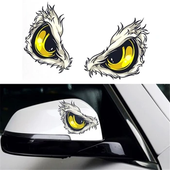 

3D Car Sticker on cars Stereo Reflective Bird Hawkeye Eagle Eyes Car Side Fender Sticker Rearview Mirror Car Decal