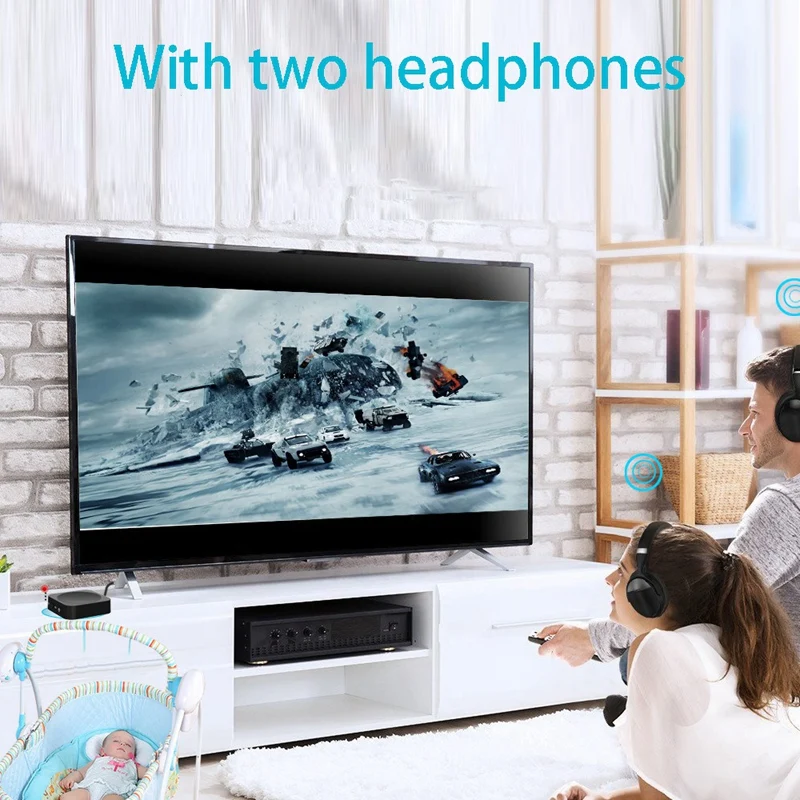 2 in 1 Bluetooth 4 2 Transmitter Receiver Bluetooth o Adapter 3 5mm AUX APT X for TV Headphones Speaker