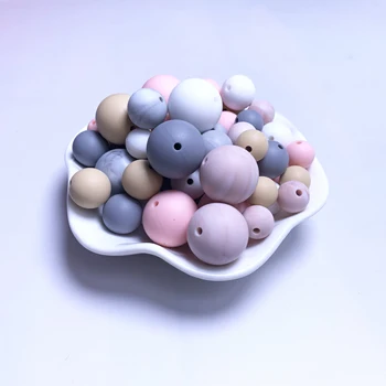 

10mm/12mm/15MM/20MM Round Silicone Beads 100pcs/lotCandy Silicone Beads girls Baby colors Teething Bead Safe Food Grade Teething