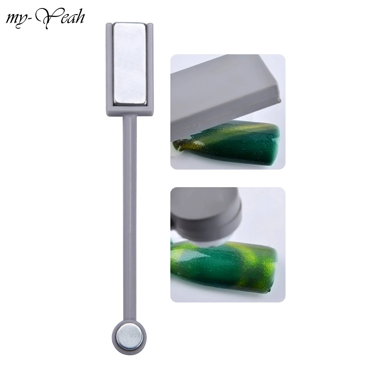 Nail Art Gray Magnet Stick Cat Eye Gel Polish 3D Magical Line Strip Effect Forming Shaping Strong Magnetic Removable Board