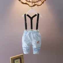 Детские осенние брюки; детская одежда из Южной Кореи; брюки на подтяжках для мальчиков; деконструируемые брюки на подтяжках для маленьких мальчиков