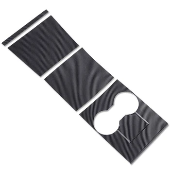 

Armrest Box Control Panel Center Console Carbon Fiber Pattern Trim with Key Card Holder Decoration Cover Compatible for Tesla Mo