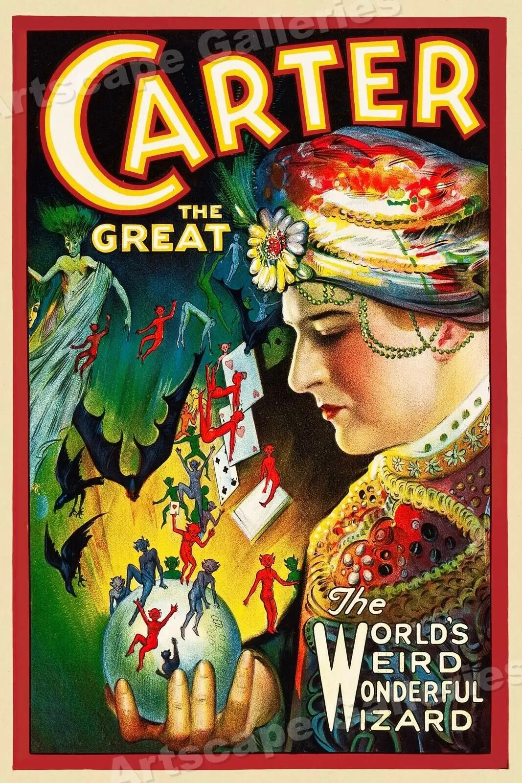 &quotКартер Великий&quot 1920s Классический Винтаж Стиль маг шелк постер декоративная
