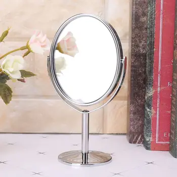 

180 Rotation Rotatable Portable Simple Beauty Makeup Cosmetic Mirror Double-Sided Normal Magnifying Stand Small Size Mirror