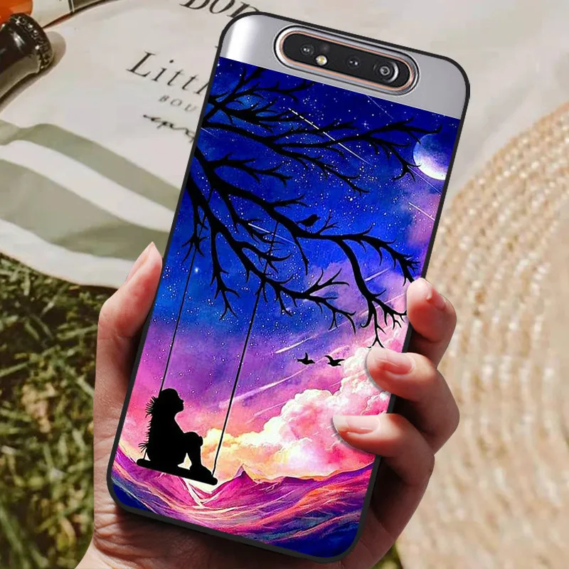 For Samsung A80 Case Silicon Back Cover Phone Case For Samsung Galaxy A80 Cases for Galaxy A 80 A805F A805 Soft bumper Funda flip cover