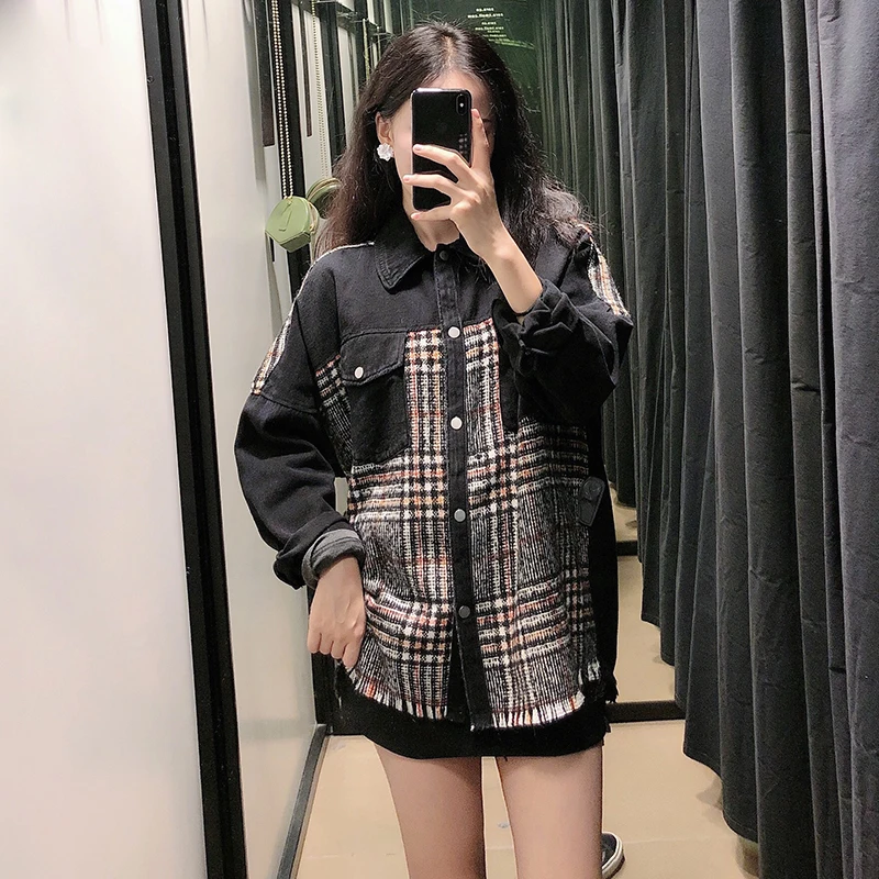 incredible  GCAROL Women Turn-down Collar Jackets Coats With Tassels Patchwork Long Sleeve Spring Fall Winter C