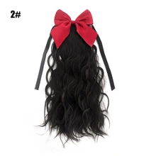 

Afro Kinky Ponytail With Bowknot 18 Inch Long Tie Ponytail With Bow Synthetic High Temperature Fiber Pony Tail Hair Extension