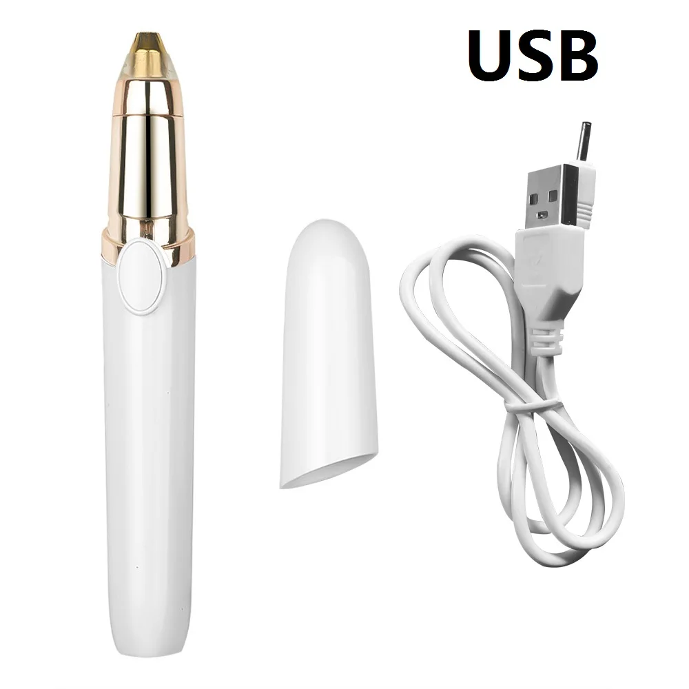 Женский электрический триммер для бровей зарядка от USB эпилятор мини-помада