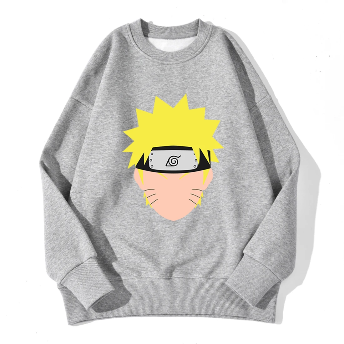 

Japanese Anime Naruto Cartoon Print Sweatshirt Winter Fleece Warm Women's Casual Loose Pullover Tops Fashion Hip-hop Streetwear
