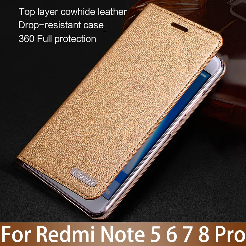 

Flip Phone Case For Xiaomi Redmi Note 5 5A 6 7 8 Pro note 3 4X 4 Case For redmi 4x 5 plus 6 6a 7 7a 8 8a Litchi Texture Cover
