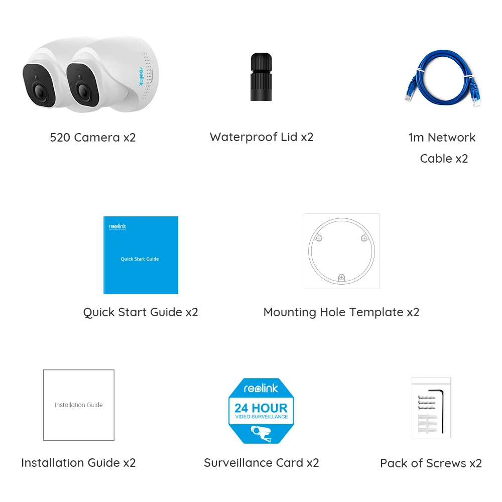 IP камера Reolink PoE HD 4MP 5MP Наружная крытая водонепроницаемая купольная 1920P Домашнее