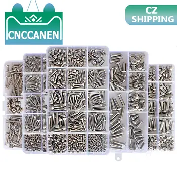 

M2 M3 M4 M5 M6 M8 M10 Stainless Steel Hexagon Socket Screws Set Flat Cap Button Head Hex Assortment Screw Kit Bolts Nuts Allen