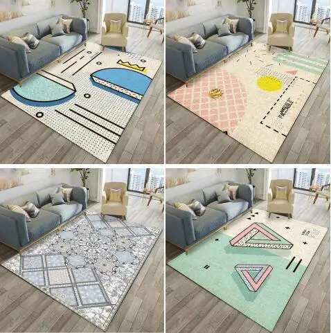 Ковер в скандинавском стиле для гостиной, чайный столик, одеяло, современный, простой, для спальни, полный прикроватный, одеяло s