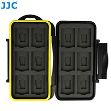 Aliexpress - JJC Water-Resistant Anti-Shock Holder Storage SD  Memory Card Case Protector Cover with Carabiner for 12 SD & 12 Micro SD Cards