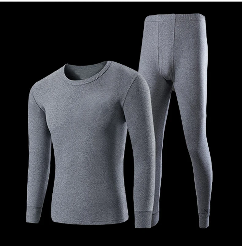 Men Winter Thermal Long Underwear Set Youth Thin Warm Long Johns mens silk long underwear