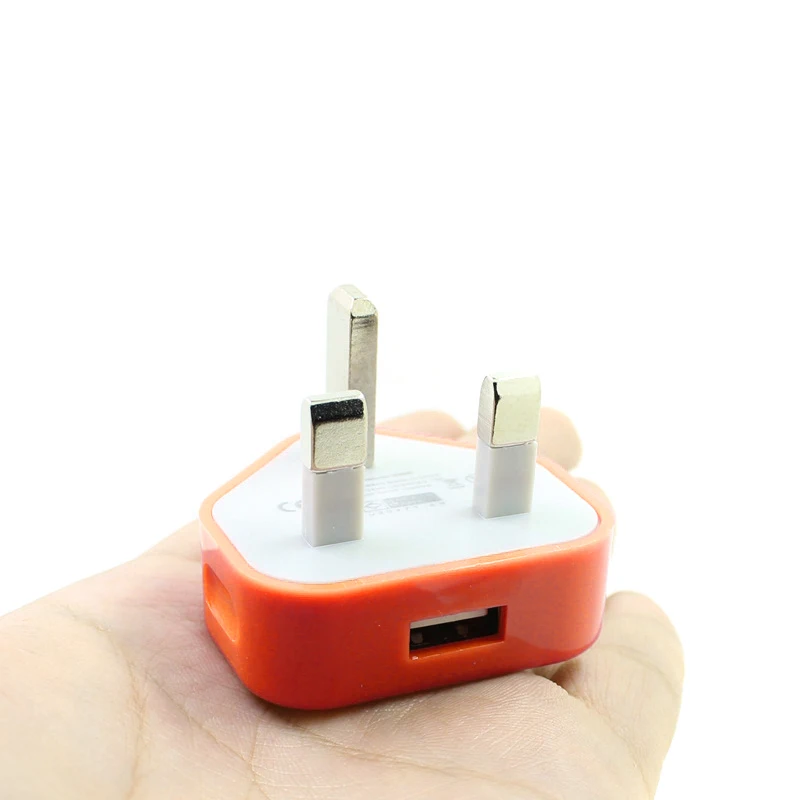 Штепсельная вилка Великобритании Сетевой 3 Pin USB адаптер питания зарядное устройство для мобильных сотовых телефонов планшет для продажи - Цвет: As show