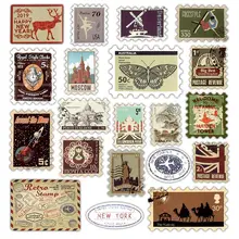 New 50pcs Retro Various Countries Stamps Laptop Sticker For Ps4 For Ipad Pro Vinyl DIY To Laptop Skin Refrigerator Luggage Decal