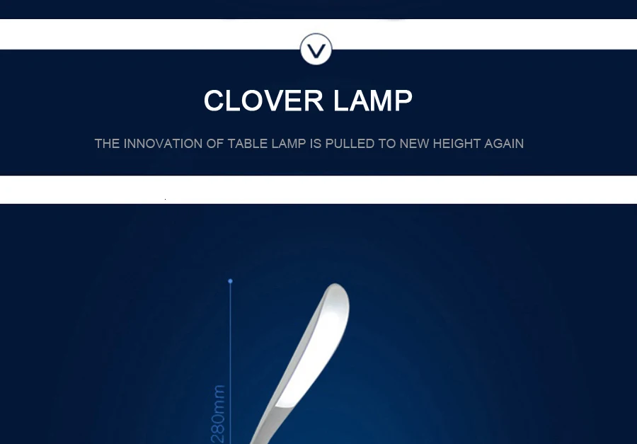 Dimmable Clover LED Sensor Desk Light Eye-Protection Lamp Flexible Night Lighting Table Lamp With USB Cable for Study