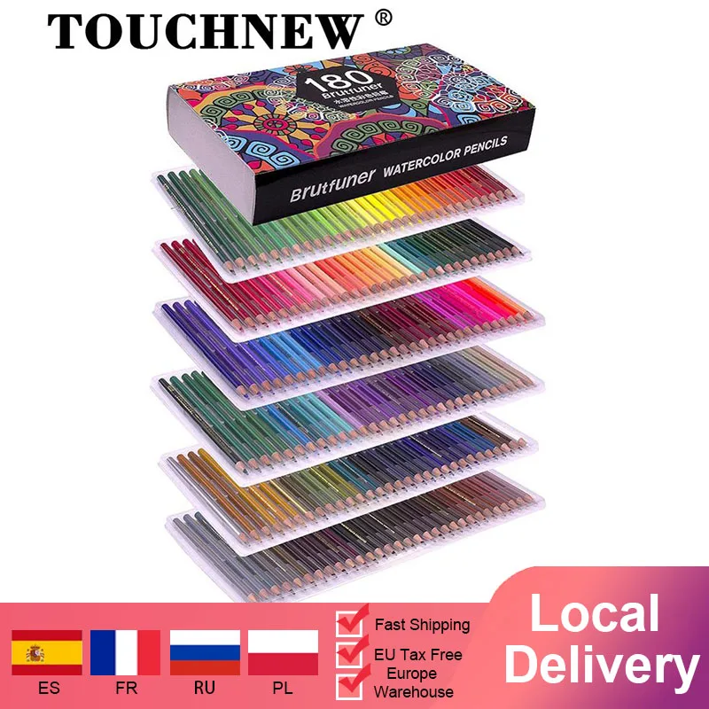 

48/180 Watercolors Professional Color Pencils Set Artist Painting Sketching Wood Color Pencil School