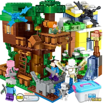 

a Cave Citys minecraftinglys Building Blocks Compatible with newinglys Aminal Alex Action Figures Brick Toys Children gift