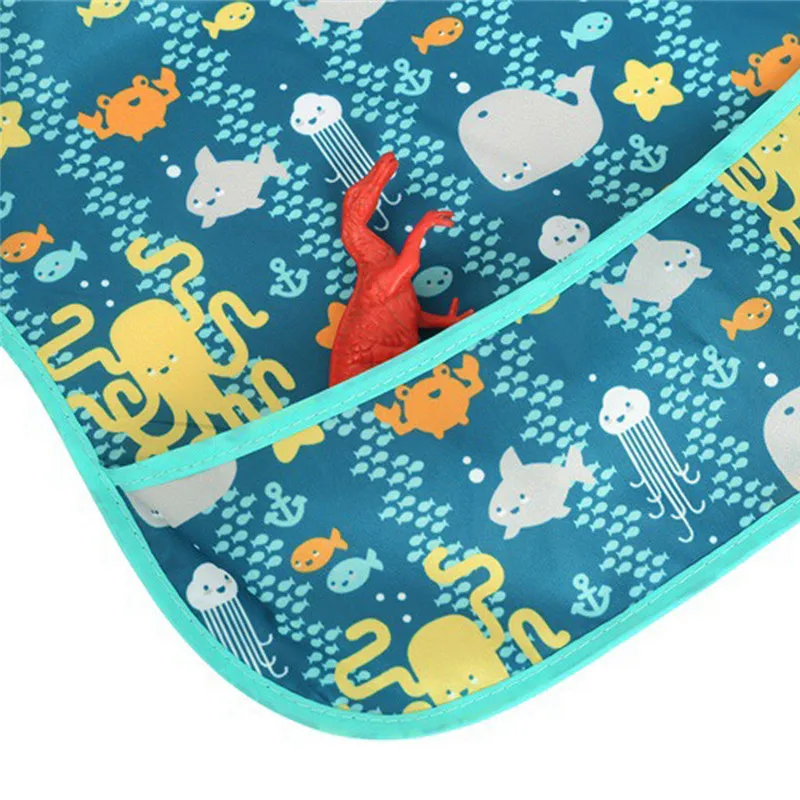 Baby saliva hood bib Baby Newborn Kid Infants Waterproof Stain Resistant Bib With Pocket Saliva Towel #3N08 (2)