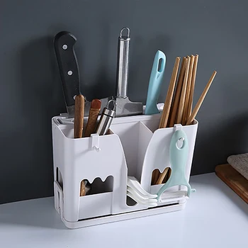 

Spoon Chopsticks Fork Plastic Storage Box Rack Multifunction Cutlery Holder Plastic Kitchen Countertop Box Rack Cutlery Holder
