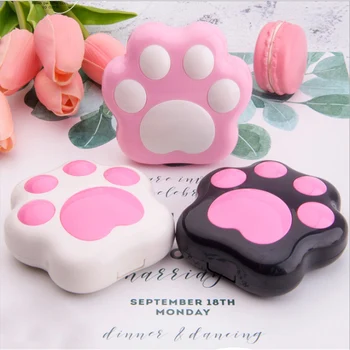 

Cartoon Cute Plastic Dog Cat Paw Contact Lens Case Mini with mirror Contact Lenses case Lovely Travel box Eyewear Accessories