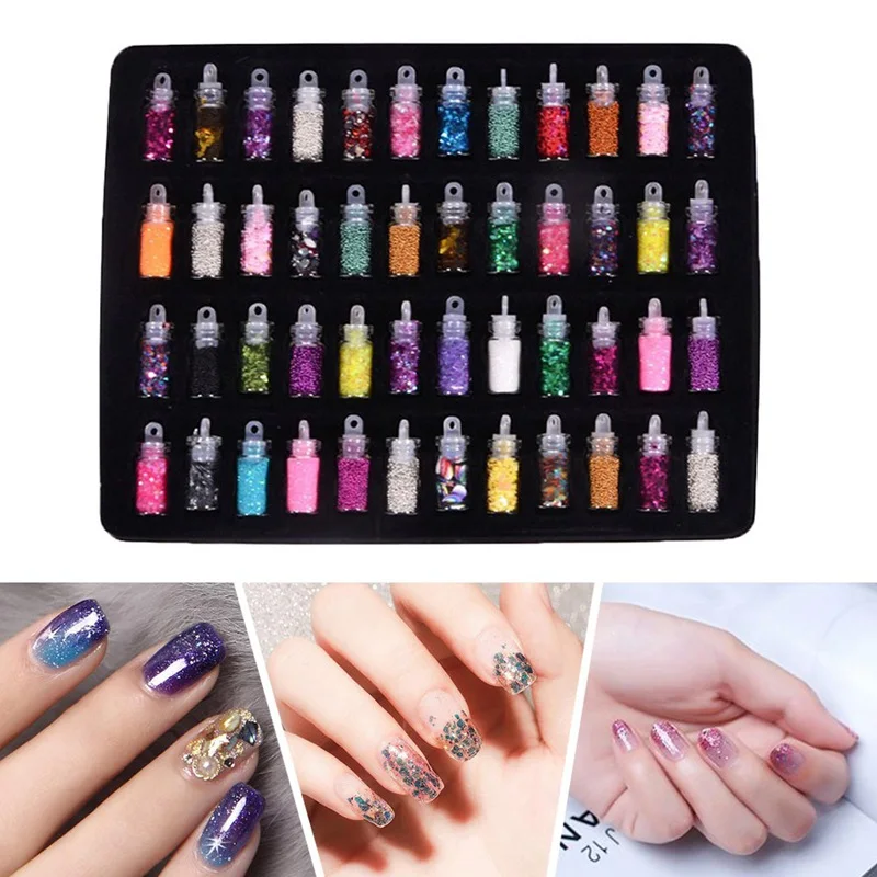 

48Pcs Sequins/Glitter Filler Fluffy Slime Box Toys For Children Charms Lizun Slime DIY kit Decoration Toys Accessories